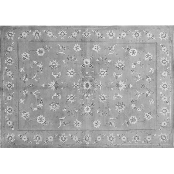 Ahgly Company Indoor Rectangle Abstract Gray Contemporary Area Rugs, 5' x 8'