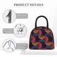 thumbnail image 4 of Haiem Circular Stripes Printed Lunch Bag Women, Lunch Box Lunch Bag for Women, Small Leakproof Cute Lunch Tote Large Capacity Reusable Insulated Cooler Lunch Container, 4 of 6