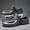 C0818-1 Gray Silvery, variant on Beach Shoes with Shark Mouth Design, Comfortable Soft-Soled Footwear for Men That Adds Height, Breathable Sandals for Outdoor Use in Summer