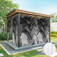 thumbnail image 6 of Outdoor Curtains for Patio Waterproof, Black Marble Outdoor Privacy Panels Grommet, Vintage Abstract Grey Fluid Aesthetic Blackout Outside Curtains for Porch/Cabana/Pergola/Gazebo 54"x95", 1 Panel, 6 of 8