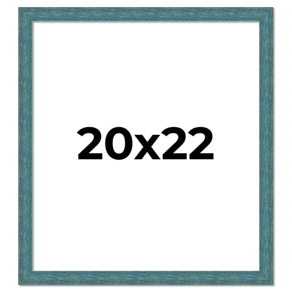 20x22 Frame Blue Rustic Barnwood Solid Wood Picture Frame Width 1.25 Inches | Interior Depth 0.5