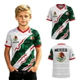 thumbnail image 4 of Kids Soccer Shirt Mexico Raglan Tops Short Sleeve Boys T Shirts Casual Tee Summer Fashion Pullover Shirts Solid Color Street Sports Fan Casual Tops Tee 2-14 Years, 4 of 5