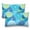 Blue-Dahlia, variant on Set of 2 Outdoor Lumbar Pillows 12x20 Inch with Inserts & Zipper, Water-Repellent & Fade-Resistant Cushion Covers for Patio, Garden, Balcony, Indoor/Outdoor Sofa, Beige Cabana Striped