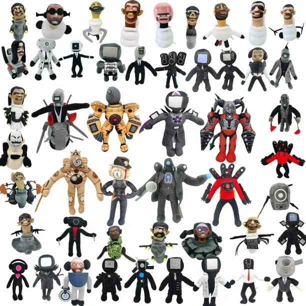 Una cosa Skibidi - Peluche de inodoro para niños, juego de terror, altavoz, cámara, TV, muñeco de peluche de dibujos animados, regalo de cumpleaños y Halloween para cosplay Regalos vacaciones