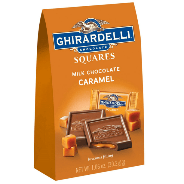Ghirardelli Chocolate Milk & Caramel Squares, 1.06 Oz