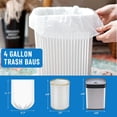 thumbnail image 2 of Small Trash Bags 4 Gallon, 100 Count Small Garbage Bag Bathroom White Mini Trash Bag Trash Can Liners Unscented Small Garbage Bags for Bathroom Can, 2 of 4