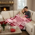 thumbnail image 7 of Meggemo 39.4x51.2 Inch Valentine's Day Heart Blanket Soft Warm Throw Blanket for Sofa Bed Chair Indoor Home Use Adds Sweet and Cozy Atmosphere Perfect for Couples Cuddling, 7 of 7