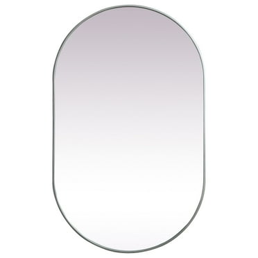 Elegant Decor MR2A3048SIL 30 x 48 in. Metal Frame Oval Mirror, Silver