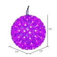 thumbnail image 2 of Vickerman 7.5" Starlight Sphere Christmas Ornament with 100 Purple Wide Angle LED Lights, 2 of 3