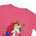 thumbnail image 6 of HDE Girls Unicorn Pajamas with Matching Doll Outfit Cotton Pajama Set for Girls Unicorn Rainbow Stripes 12, 6 of 7