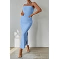 thumbnail image 4 of Vestido PRETTYGARDEN Maxi Bodycon Strapless Azul Claro Talla L, 4 of 6