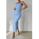 thumbnail image 4 of Vestido PRETTYGARDEN Maxi Bodycon Strapless Celeste M, 4 of 6