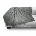 thumbnail image 3 of Grey Soft Flannel Fleece Throw Blanket, Fence Design Netting Display Diamond Plate Effects Chrome Motif Print Illustration, Cozy Plush for Indoor and Outdoor Use, 60" x 80", Grey, by Ambesonne, 3 of 6