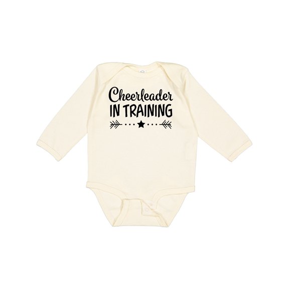 Inktastic Cheerleader in Training Boys or Girls Long Sleeve Baby Bodysuit