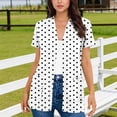 thumbnail image 2 of Posijego Women's Summer Cardigans Polka Dot Short Sleeve Tunic Lightweight Casual Open Front Cardigan with Pockets, 2 of 5