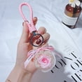 thumbnail image 4 of Jewelry On Clearance Eternal Flower Rose Keychain Car Hang Leather Keychain Ring Keychain Pink, 4 of 4