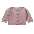 thumbnail image 1 of Boys Girls Knited Solid Color Button-down Cardigan Sweater 0-24M, 1 of 7