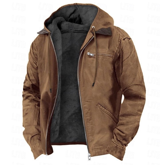 Mens Winter Jacket Thick Warm Lined Hooded Jackets Casual Outwear Fall Coats Big And Tall Jackets Heavyweight Mens Jackets Casual
