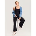 thumbnail image 4 of Delimira Modal Cotton Maternity Lounge Pants 28.5" Maternity Summer Wide Leg Pants, 4 of 4