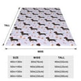 Bixox Fleece Blanket Dachshund Dog Puppy Pattern Super Soft Double