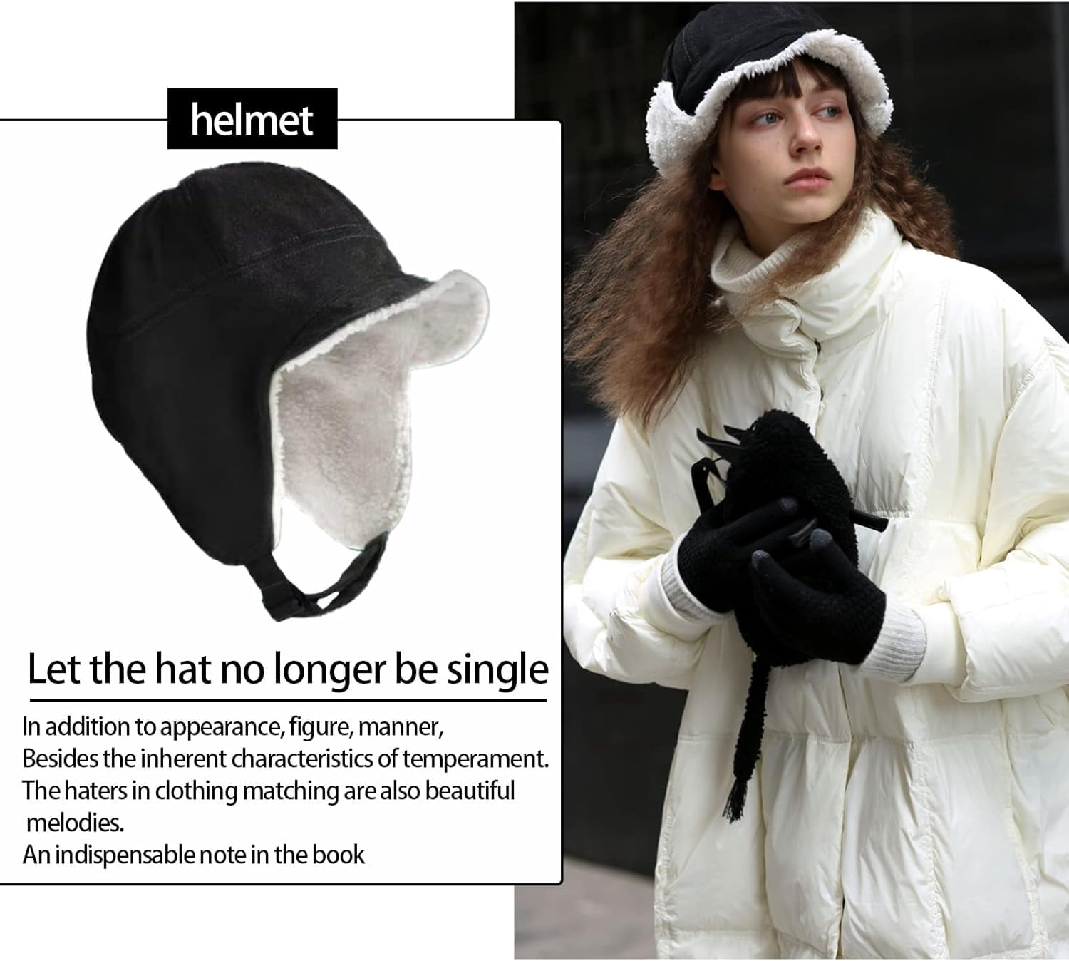 YooGuoGuo Unisex Trapper Hat Fleece Winter Warm Trooper Ski Hat Visor Ear Flap Hat Russian Ushanka Cap