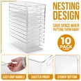 thumbnail image 2 of Sorbus 10 Pack Large Clear Plastic Storage Bins, Clear Organizer Bins with Handle for Kitchen, Pantry, Cabinet, Refrigerator, Craft, Toys, Clothes, Closet, Under Sink, Bathroom Organizers and Storage, 2 of 7