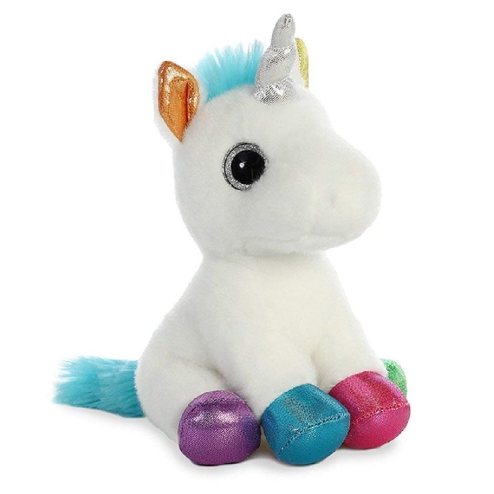 Aurora World Sparkle Tales Pink Unicorn Plush Toy 8" 