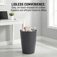 thumbnail image 5 of HOLDN’ STORAGE Small Trash Can with Open Top for Compact and Tight Spaces – 1.58 gal Capacity, Gray, 5 of 8
