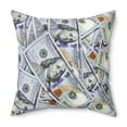 thumbnail image 2 of 100s bills pillow, Money pillow, Money kids room decor Polyester Square, 2 of 3