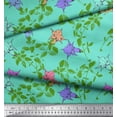 thumbnail image 2 of Soimoi Cotton Duck Fabric Leaves & Bell Floral Print Fabric by The Yard 42 Inch Wide, 2 of 3
