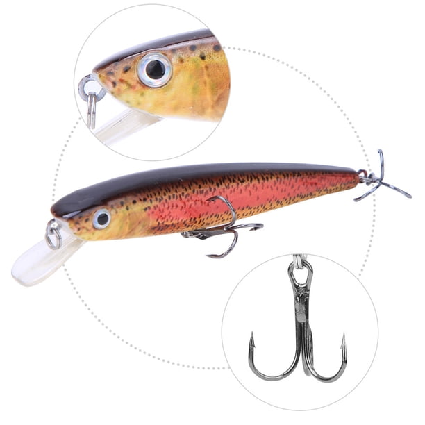 Pesca 11CM Plástico 3D Ojo De Pez Minnow Realista Cebo Duro Artificial Señuelos De Pesca Accesorio De Aparejos