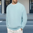 thumbnail image 2 of Wdgfv Men's Knit Sweater Coat Winter Warm Soft Long Sleeve Round Neck Casual Pullover Oversized Cozy Outwear, 2 of 9