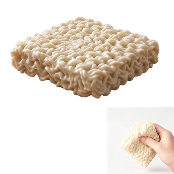 Instant Noodle Squishy Toy, Simulated Food Shaped Slow Rising Squishy Toys, Tactile Stress Balls, Unique Novelty Food Model Squeeze Piece for Tabletop Decoration and Casual Relaxing Hand Play
