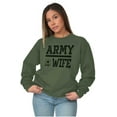 thumbnail image 4 of US Army Wife Military Star Logo Women Crewneck Sweatshirt Brisco Brands S, 4 of 6