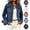 Blue, variant on Denim Jackets for Women Long Sleeve Button Front Collar Casual Fashion Coats with Multi Pockets