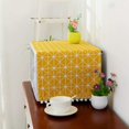 thumbnail image 3 of Microwave Oven Cover Dustproof, Cotton Microwave Oven Cover Dust Oil Proof Protection with Side Storage Pockets(Yellow Chess Board), 3 of 5