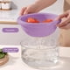 thumbnail image 5 of Cesta organizadora de cocina morada de 6 pulgadas, escurridor de plástico alimentario, contenedor de almacenamiento ahorrador de espacio para verduras y utensilios, uso multiusos resistente y fácil de, 5 of 6