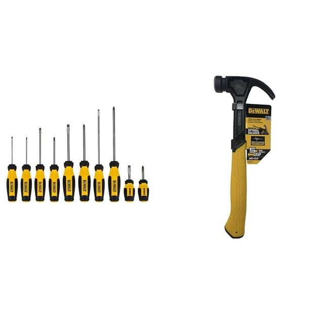 Juego de destornilladores y martillo DEWALT DWHT65201 con 10 piezas