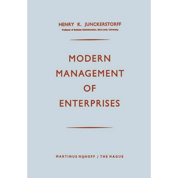 Modern Management of Enterprises, (Paperback)