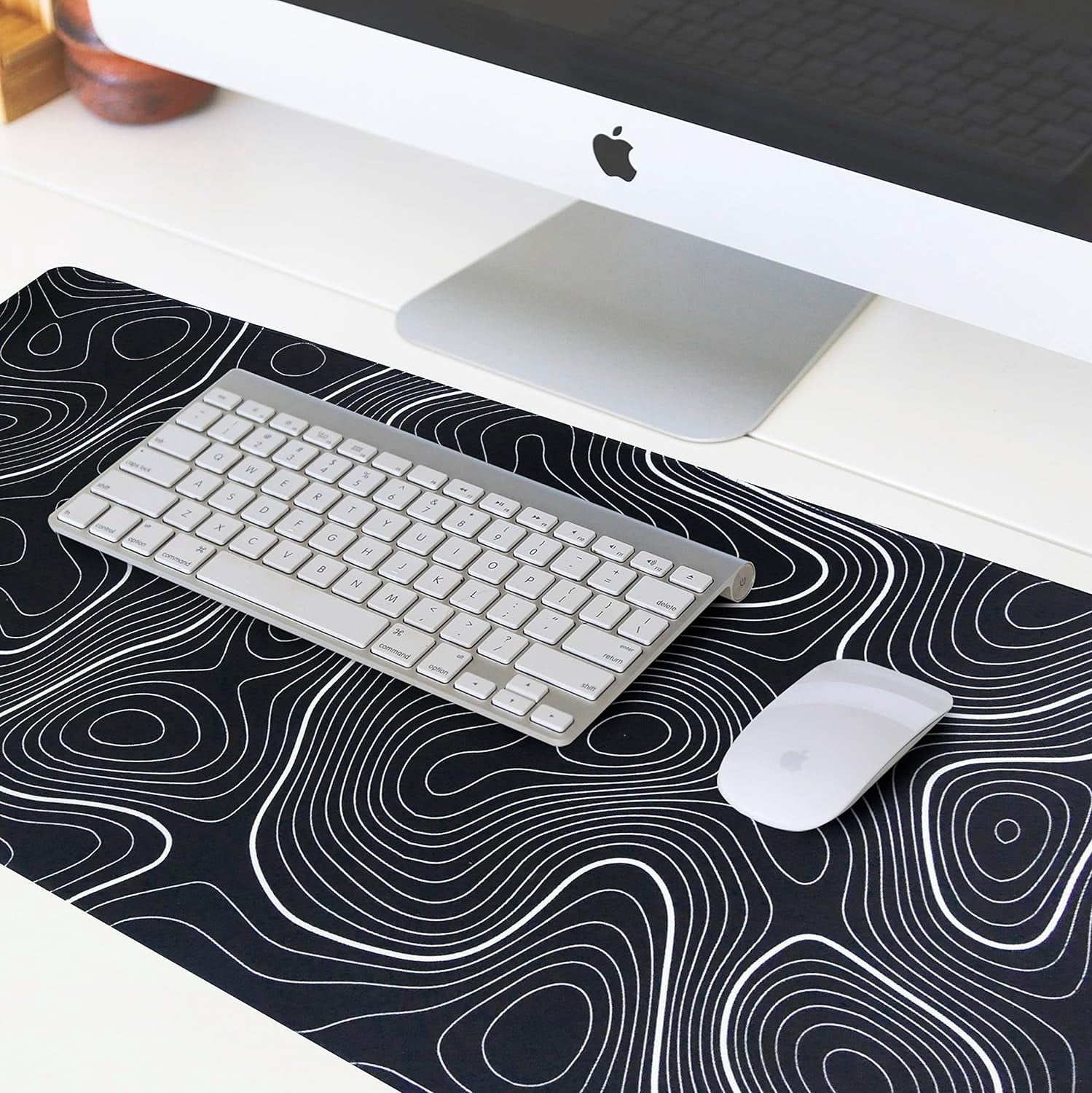Gaming Mouse Pad XXL Extended Large Desk Pad Mat 34.65 x 15.75 Inches Keyboard Laptop Computer Mousepad with Non-Slip Base Stitched Edge for Home Office Gaming Work