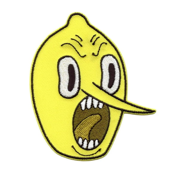 Adventure Time Lemongrab Screaming Patch Cartoon Network Animation Embroidered Iron On