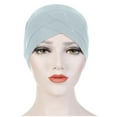 thumbnail image 3 of EnJoCho Women Stretch Cloth Forehead Hat Linen Turban Hat Bottoming Hat Yoga Hair Wraps for Ladies, 3 of 5