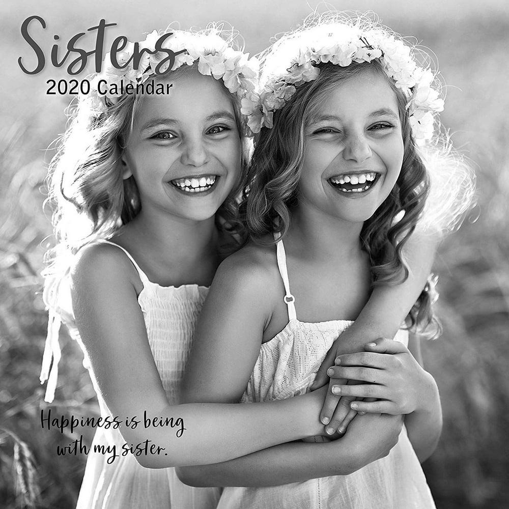 2020 Wall Calendar 12" 16Month, Sisters Family Theme with 180 Reminder
