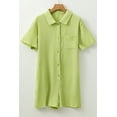 thumbnail image 5 of Casual Summer Romper in Meadow Mist Green - Short Sleeves & Collared Neckline | [ZhiHiMeRi] | (US 8-10)M, 5 of 10