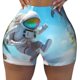thumbnail image 2 of Balery Astronaut Tropical Dolphin Pantalones cortos de entrenamiento estampados para mujer, sin costuras, ajustados, para gimnasio, yoga, correr, deportes, ejercicio activo, fitness.-XX-Large, 2 of 8
