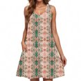 thumbnail image 4 of Ovzne Robes pour Femmes Robe d'Été Femmes Décontractée Ample Robe d'Été Imprimée Sans Manches Col en V Haut/chemise Ensemble Grande Taille Robe Maxi Imprimée Liquidation, 4 of 6