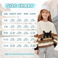 thumbnail image 7 of Xoenoiee Cat Leopard Stripe Print Girls Oversized Crewneck Sweatshirt Side Slit Long Sleeve Pullover Slouchy Fit Tops for Running Hiking, 11-12 Years, 7 of 7