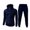 Navy, variant on Ediodpoh Mens Autumn and Winter Fashion Casual Drawstring Zipper Hooded Long Sleeve Sports Sweater Set Men Sweatsuits Sets Black M
