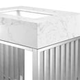 thumbnail image 2 of Pemberly Row Coiffeuse de Salle de Bain en Acier Inoxydable 24 Pouces Blanc/argent, 2 of 8