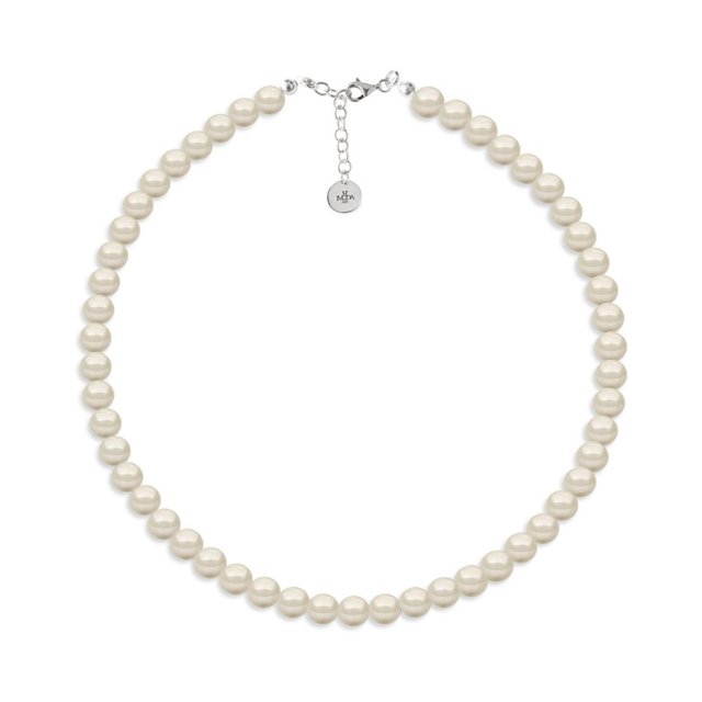 Collar Perlas de Cristal Austriacas Zvezda Plata 0.925 Mujer crema Unitalla